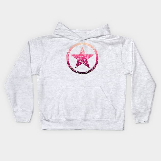 Pretty Pink Star Graphic Kids Hoodie by AlondraHanley